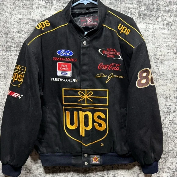 Vintage JH Designs Dale Jarrett #88 NASCAR UPS Racing Jacket Coat